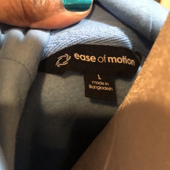 NWT 2 Piece Ease of Motion Cotton Blend Powder Blue Jogger Set-Size Large - Picture 10 of 16